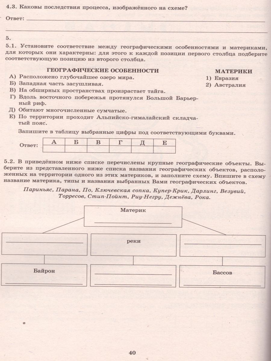 География 7 класс. 10 вариантов итоговых работ для подготовки к ВПР -  Межрегиональный Центр «Глобус»