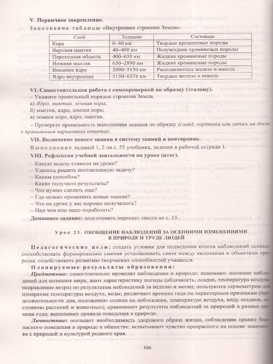 Окружающий мир 2 класс. Рабочая программа и система уроков по учебнику  Ивченковой. УМК 