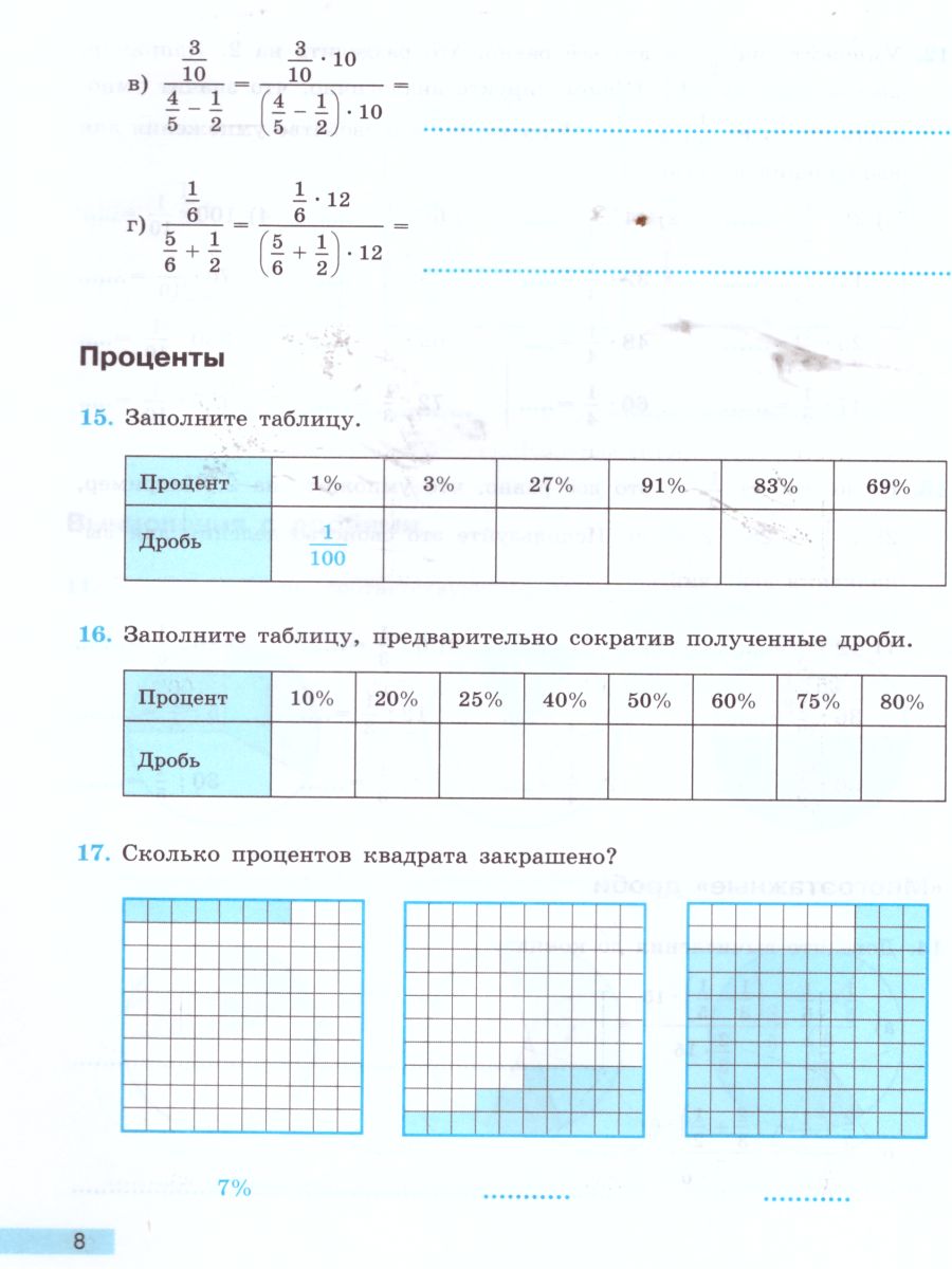 Математика 6 класс. Рабочая тетрадь. К учебнику Дорофеева - Межрегиональный  Центр «Глобус»