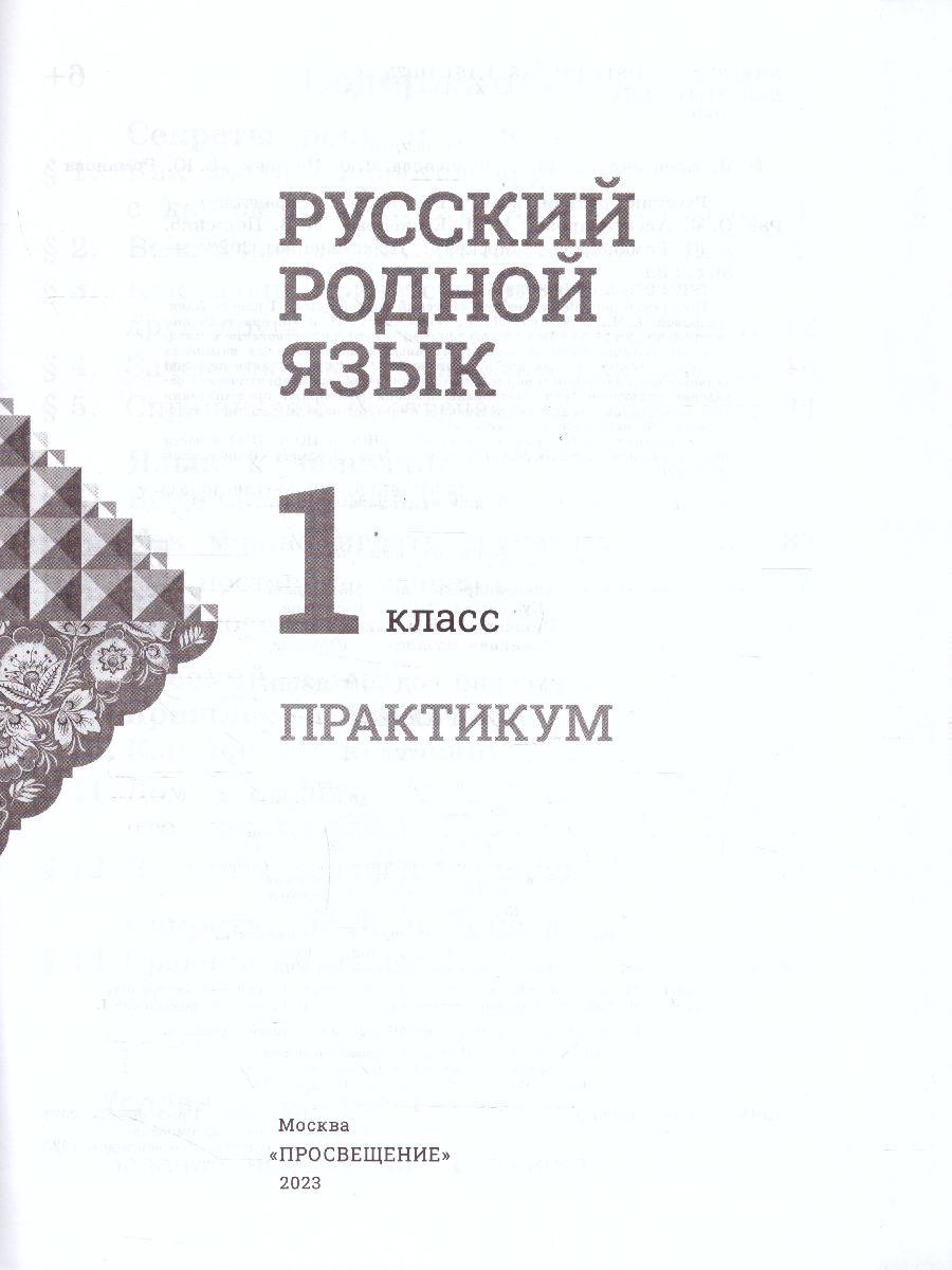 Русский родной язык 1 класс. Практикум - Межрегиональный Центр «Глобус»