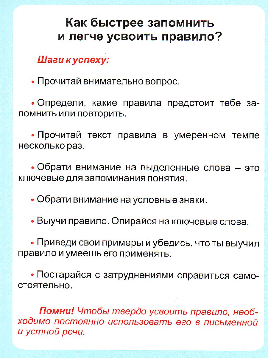 Русский язык 1-4 класс. Части речи. Морфологический разбор слов.  Таблица-плакат для начальной школы - Межрегиональный Центр «Глобус»