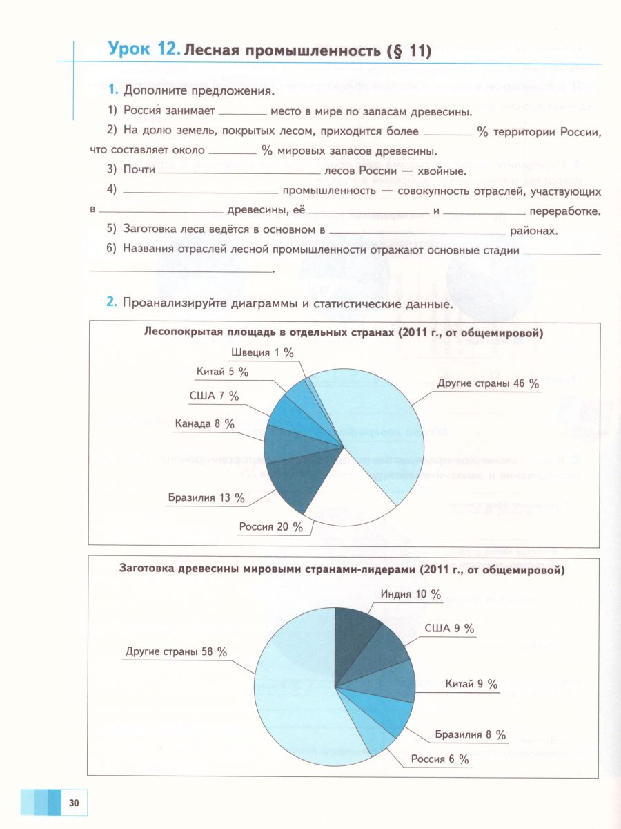 География 9 класс. Рабочая тетрадь. Часть 1. ФГОС - Межрегиональный Центр  «Глобус»