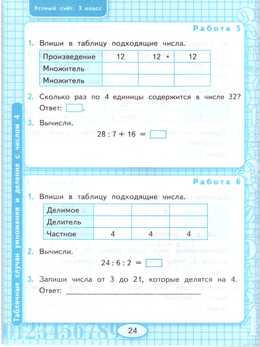 Математика 3 класс Устный счет. Рабочая тетрадь. ФГОС - Межрегиональный  Центр «Глобус»