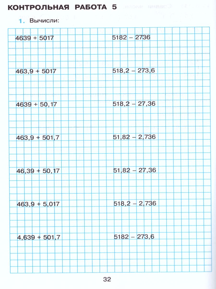 Математика 4 класс. Контрольные работы - Межрегиональный Центр «Глобус»