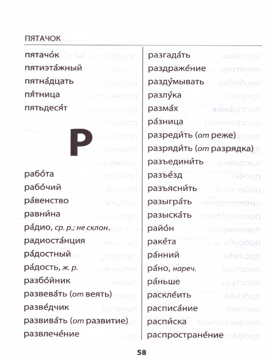 Русский язык 1-4 класс. Словарик Словарные слова - Межрегиональный Центр  «Глобус»