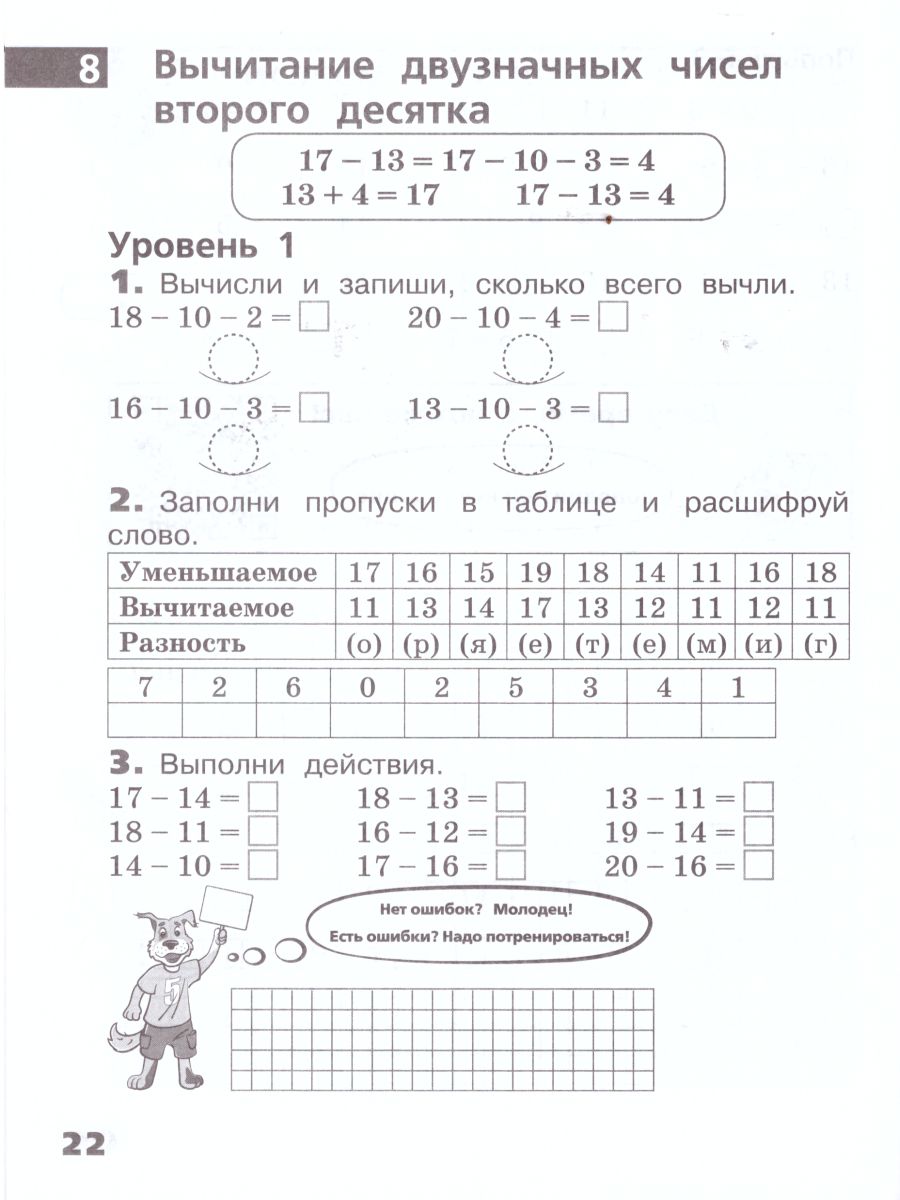 Сложение и вычитание в пределах 20 1-2 класс - Межрегиональный Центр  «Глобус»