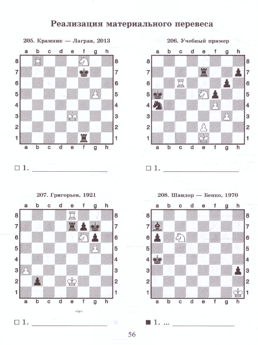 Шахматный решебник. Реализация материального перевеса - Межрегиональный  Центр «Глобус»