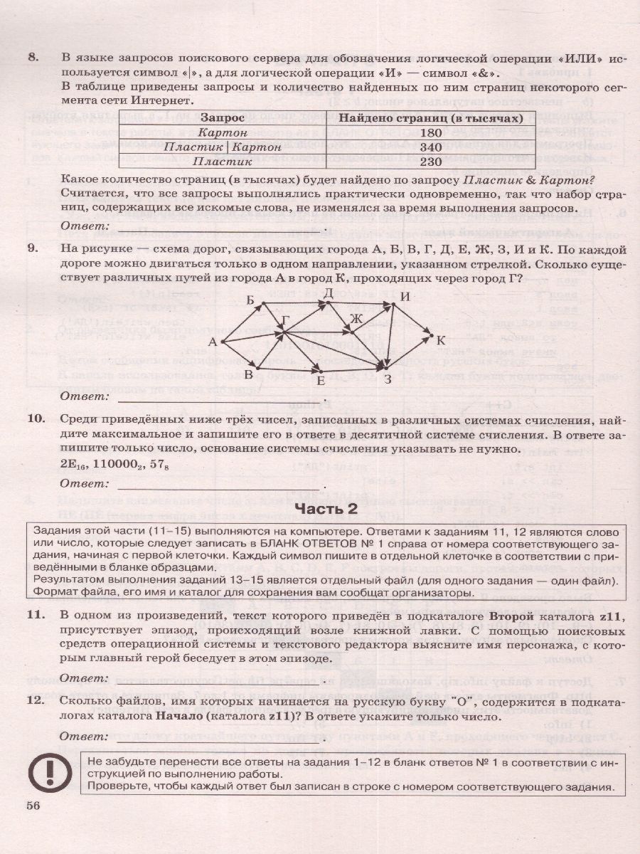 ОГЭ 2023 Информатика. 10 вариантов - Межрегиональный Центр «Глобус»